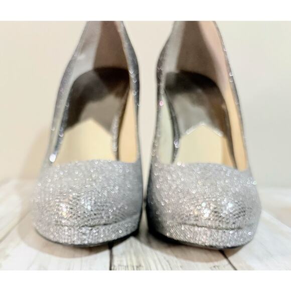 Michael Michael Kors Georgia Ombre Silver Glitter Stiletto Pumps Size 7M - Picture 7 of 9